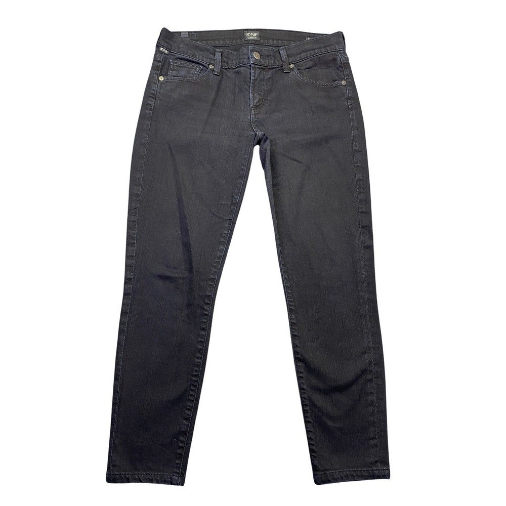 Citizens of Humanity Phantom Cropped Skinny Leg Jeans Black‎ Size 28 Grunge